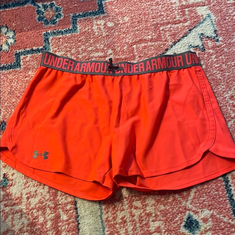 Under Armour Women's Bright Orange Athletic Shorts